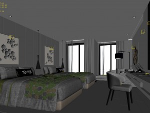 bedroom hotel suites designed a complete 20 3D Model