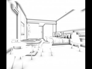 bedroom hotel suites designed a complete 21 Modelo 3D