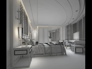 bedroom hotel suites designed a complete 26 3D Model