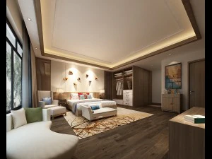 침실 호텔 스위트는 전체 27개를 디자인했습니다. 3D 모델