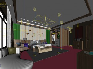 bedroom hotel suites designed a complete 27 3D Model