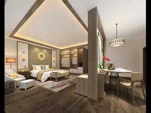 침실 호텔 스위트는 전체 28개를 디자인했습니다. 3D 모델