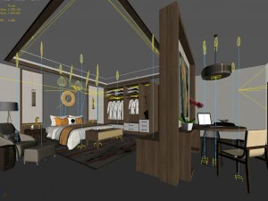 bedroom hotel suites designed a complete 28 3D Model
