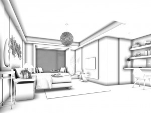bedroom hotel suites designed a complete 29 3D Model