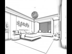 bedroom hotel suites designed a complete 29 3D Model