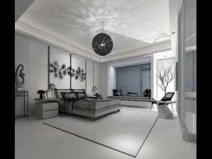 bedroom hotel suites designed a complete 29 3D Model