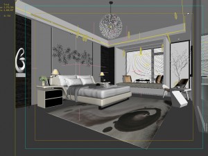 bedroom hotel suites designed a complete 29 3D Model
