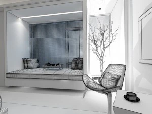 bedroom hotel suites designed a complete 29 3D Model