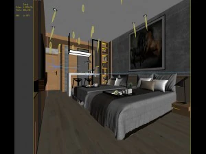 bedroom hotel suites designed a complete 30 3D Model
