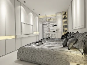 bedroom hotel suites designed a complete 30 3D Model