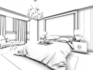 bedroom hotel suites designed a complete 31 3D Model