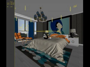 bedroom hotel suites designed a complete 31 3D Model