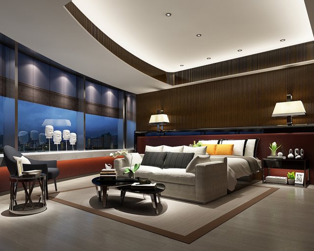 bedroom hotel suites designed a complete 32 3D 모델 .c4d .max .obj .3ds .fbx .stl .blend 