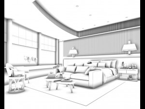 bedroom hotel suites designed a complete 32 3D 모델