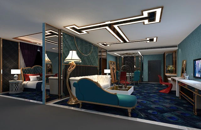 bedroom hotel suites designed a complete 33 3D Model .c4d .max .obj .3ds .fbx .stl .blend 