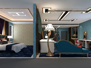 bedroom hotel suites designed a complete 33 3D Model