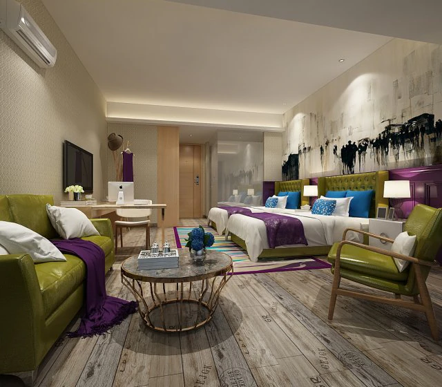 bedroom hotel suites designed a complete 35 3D Model .c4d .max .obj .3ds .fbx .stl .blend 