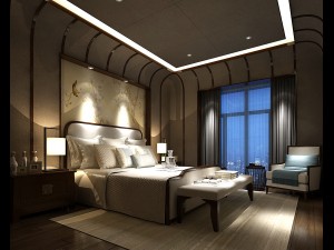 bedroom hotel suites designed a complete 37 3D Model