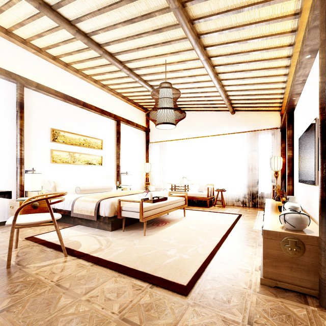 bedroom hotel suites designed a complete 39 Modèle 3D .c4d .max .obj .3ds .fbx .stl .blend 