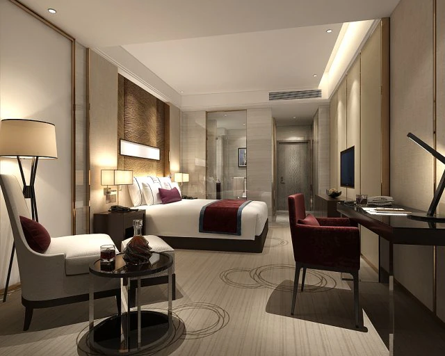bedroom hotel suites designed a complete 40 3D Model .c4d .max .obj .3ds .fbx .stl .blend