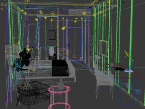 bedroom hotel suites designed a complete 40 3D Model