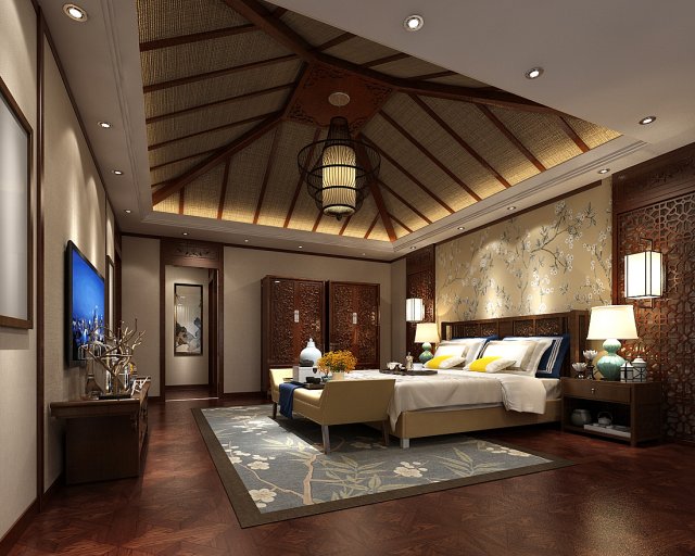 bedroom hotel suites designed a complete 42 3D-Modell .c4d .max .obj .3ds .fbx .stl .blend 