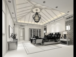 bedroom hotel suites designed a complete 42 3D-Modell