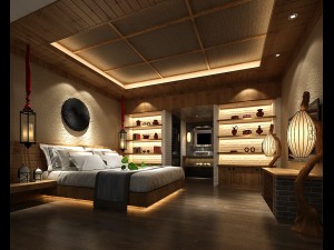 bedroom hotel suites designed a complete 43 3D Model