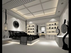 bedroom hotel suites designed a complete 43 3D Model