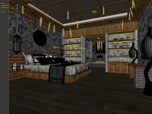 bedroom hotel suites designed a complete 43 3D Model