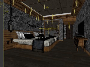 bedroom hotel suites designed a complete 44 3D Model