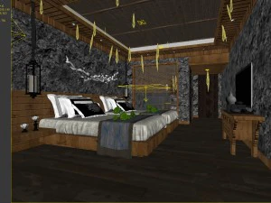 bedroom hotel suites designed a complete 44 3D Model