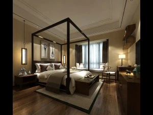 Le suite dell'hotel con camera da letto hanno progettato un totale di 45 Modello 3D