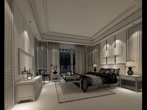 bedroom hotel suites designed a complete 46 3D Model