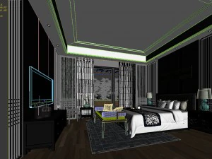 bedroom hotel suites designed a complete 46 3D Model