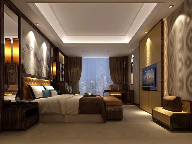 bedroom hotel suites designed a complete 48 3D Model .c4d .max .obj .3ds .fbx .stl .blend 