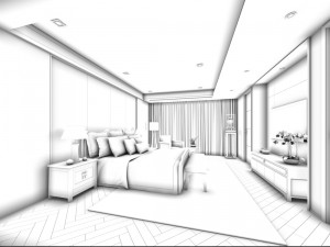 bedroom hotel suites designed a complete 52 3D Model
