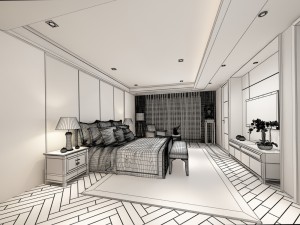 bedroom hotel suites designed a complete 52 3D Model