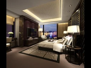 침실 호텔 스위트는 전체 54개를 디자인했습니다. 3D 모델