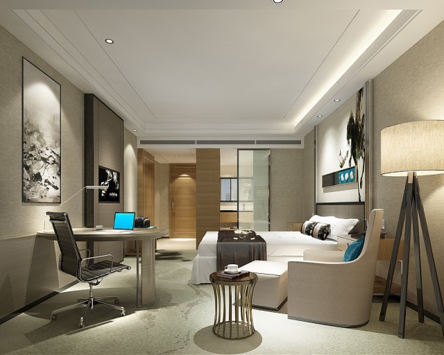 bedroom hotel suites designed a complete 55 Modelo 3D .c4d .max .obj .3ds .fbx .stl .blend 