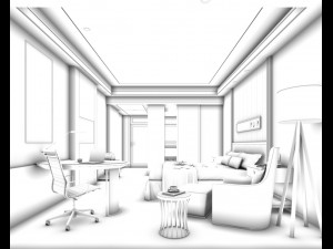 bedroom hotel suites designed a complete 55 Modelo 3D