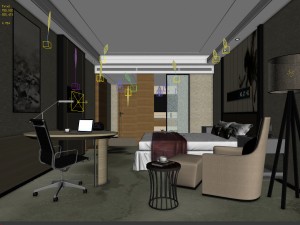 bedroom hotel suites designed a complete 55 Modelo 3D