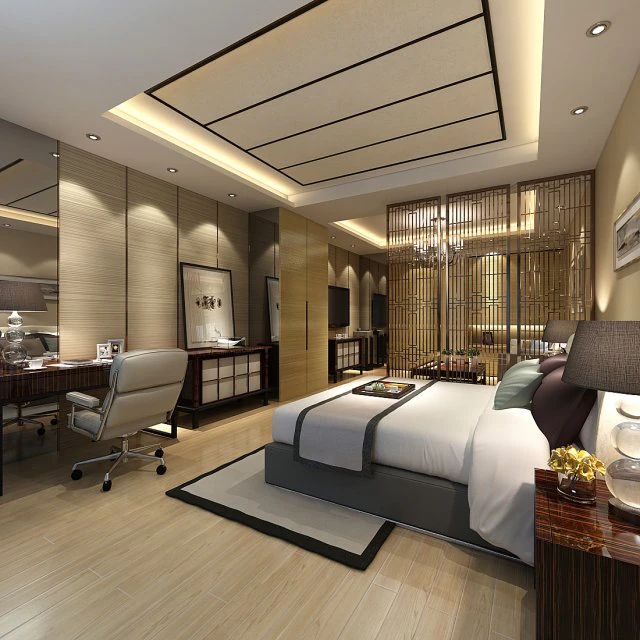 bedroom hotel suites designed a complete 57 3D Model .c4d .max .obj .3ds .fbx .stl .blend 