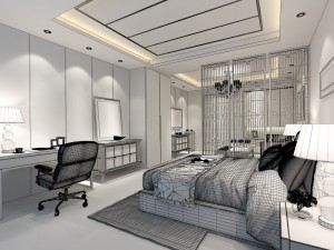 bedroom hotel suites designed a complete 57 3D Model