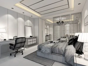 bedroom hotel suites designed a complete 57 3D Model