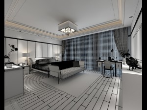 bedroom hotel suites designed a complete 59 3D Model
