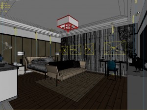 bedroom hotel suites designed a complete 59 3D Model