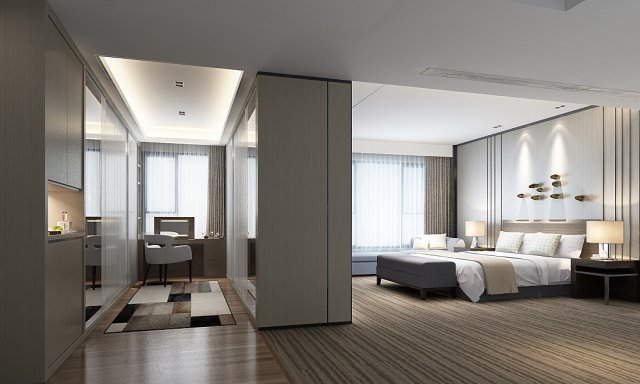 bedroom hotel suites designed a complete 60 Modelo 3D .c4d .max .obj .3ds .fbx .stl .blend 
