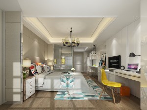 bedroom hotel suites designed a complete 61 3D Model