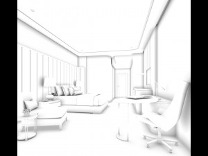 bedroom hotel suites designed a complete 63 3D Model
